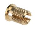 Threaded Insert, Flush, M5, 6.4 x 9.53mm, Brass, Pack of 100 pieces